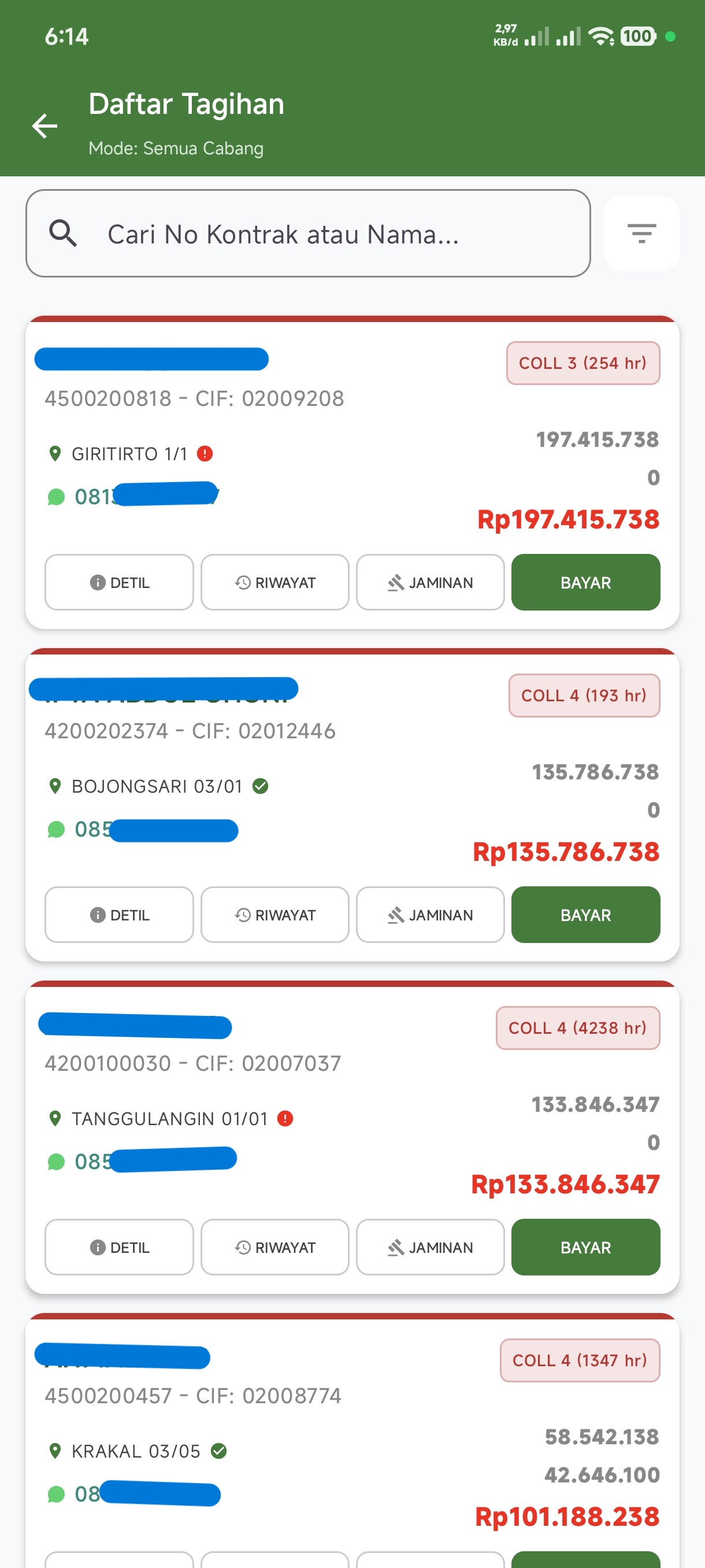 Daftar Tagihan